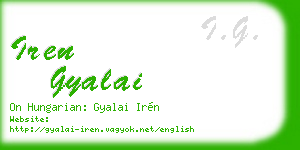 iren gyalai business card