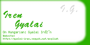 iren gyalai business card